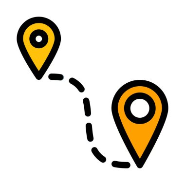 Gezinti yolu vektör çizim beyaz arka plan üzerinde göster