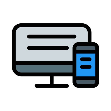 Duyarlı tasarım teknoloji, basit soyut vektör çizim 