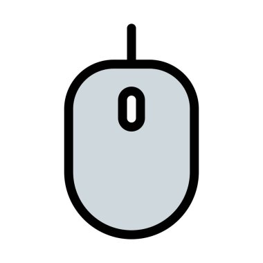 Bilgisayar görme duyusuyla ilgili fare vektör çizim beyaz arka plan üzerinde