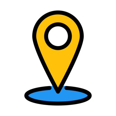 Konumu toplu iğne nokta, basit simgesi