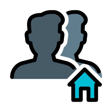 Kullanıcıların ev vektör çizim 