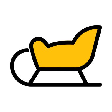 Santa kızak yolculuğu, vektör çizim