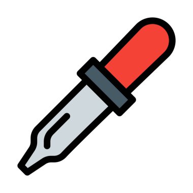 Damlalık renk seçici araç vektör çizim beyaz arka plan üzerinde