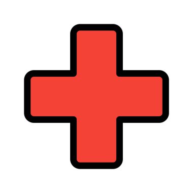 İlk yardım simge vektör çizim beyaz arka plan üzerinde