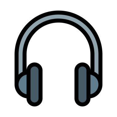 Kablosuz müzik kulaklık basit vektör çizim