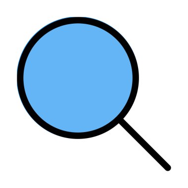 Arama veya Zoom, basit soyut vektör çizim 