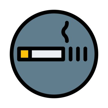 Sigara İçilmez alan işareti, basit soyut vektör çizim 