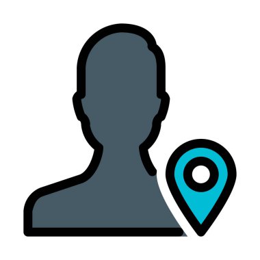 Kullanıcı konumu vektör çizim 