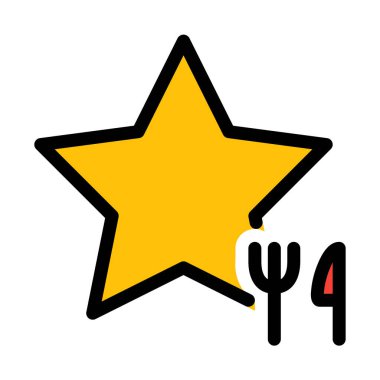 Tek yıldız Restoran, basit simgesi