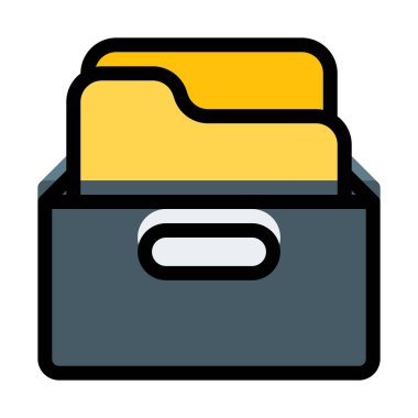 Kutusu vektör çizim beyaz zemin üzerine klasöründe