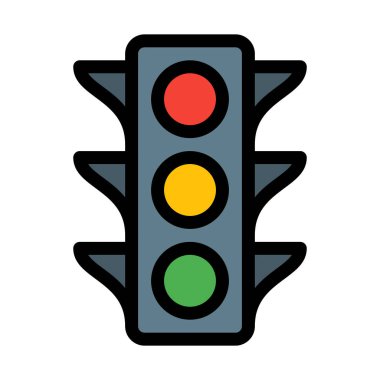 Trafik ışık işareti vektör çizim 