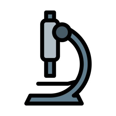 Biyoloji sınıf mikroskop vektör çizim