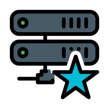 Sunucu puan yıldız vektör çizim