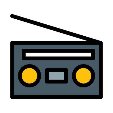 Radyo anteni, basit soyut vektör çizim ile 