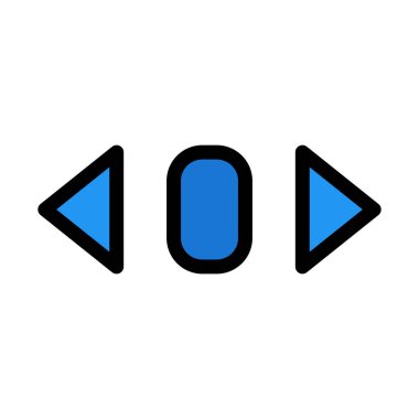 Sol ve sağ, basit soyut vektör illüstrasyon kaydırma 