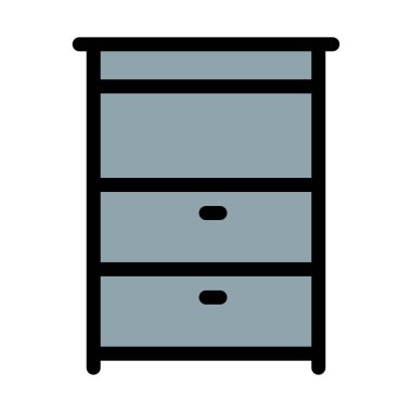 Beyaz arka plan üzerinde depolama kabine vektör çizim yaptırın