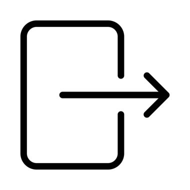 Web sitesi oturum kapatma simgesi basit vektör çizim