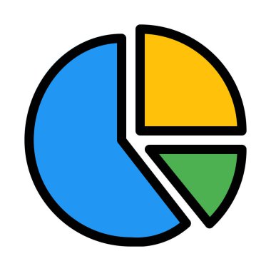 Ayrılmış pasta grafik, vektör çizim