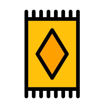 Beyaz arka plan üzerinde halı vektör çizim