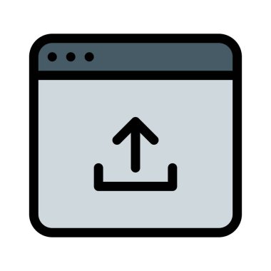 Upload ya da ihracat vektör çizim 