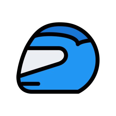 Moter yarış kask, basit simgesi