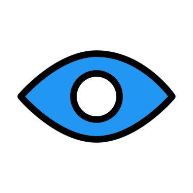 Beyaz arka planda görünür göz fonksiyonu vektör çizim