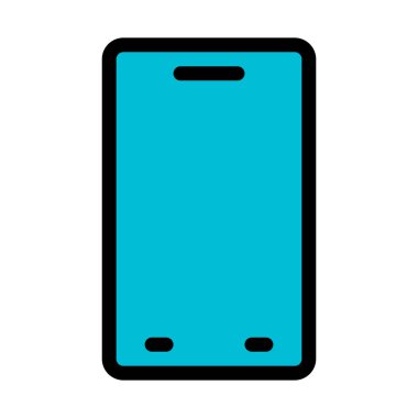 Düğmeleri, basit soyut vektör çizim ile Smartphone 