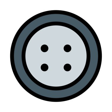 Beyaz arka plan üzerinde elbise vektör çizim için düğme