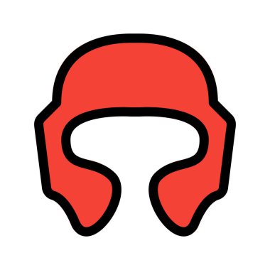 Boks kask kalkan vektör çizim beyaz arka plan üzerinde