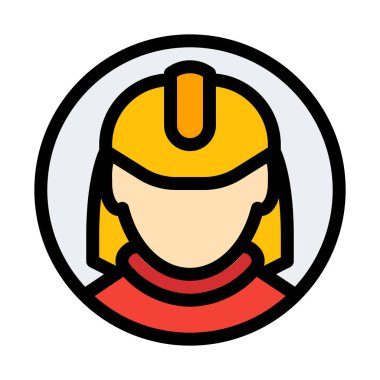 itfaiyeci vektör çizim beyaz arka plan üzerinde