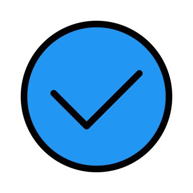 Beyaz arka plan üzerinde onay işareti veya onaylı vektör çizim