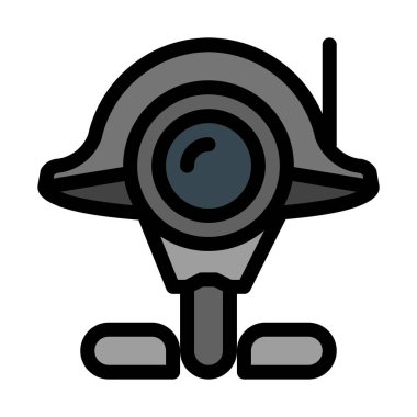 Gözetim Droid fotoğraf makinesi vektör çizim