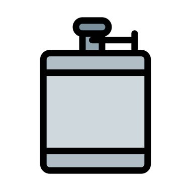 Çelik şişesi şişe vektör çizim 