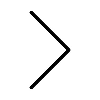 Beyaz arka plan üzerinde izole tek sağ ok