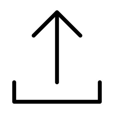 Upload beyaz arka plan üzerinde izole ok