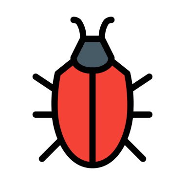 Beyaz arka plan üzerinde böcek ya da böcek vektör çizim