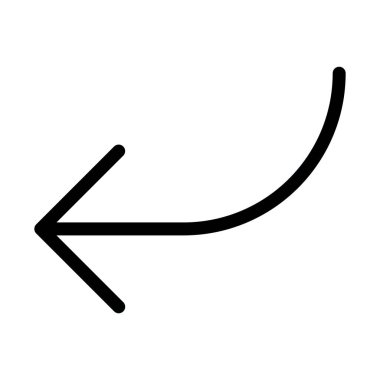 Beyaz arka plan üzerinde izole sola Bükülü Oka