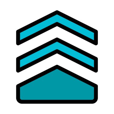 Askeri sırası amblemi vektör çizim