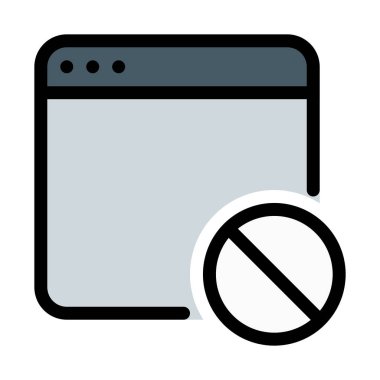 Web sitesi engellenmiş içerik basit vektör simge