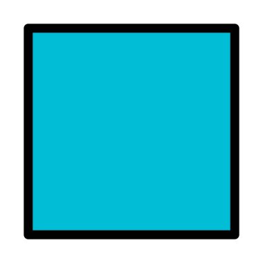 Dikdörtgen kare şekli, basit simgesi