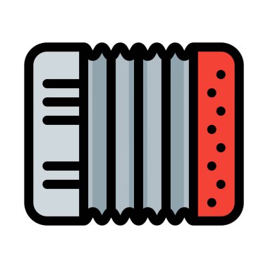 Akordeon müzik enstrümanı basit vektör çizim