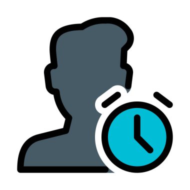 Kullanıcı zaman vektör çizim 