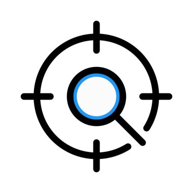 Arama sonucu, hedef basit soyut vektör çizim 