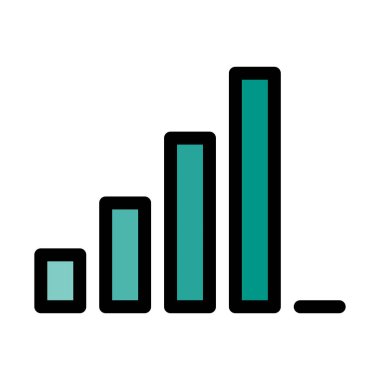 Adil sinyal gücü, basit soyut vektör çizim 