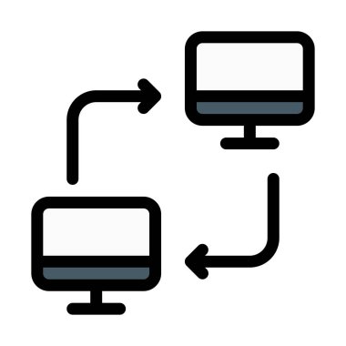 Bilgisayar veritabanı basit vektör çizim senkron