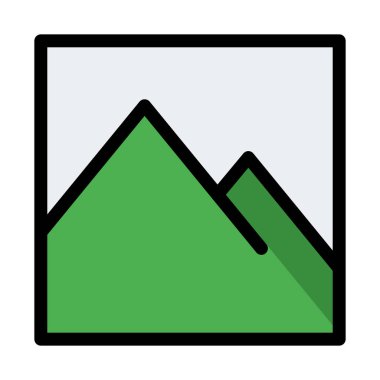 Dağlar sahne resim vektör çizim