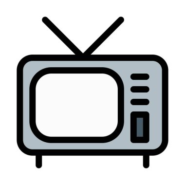 Eski televizyon ayarla vektör çizim 