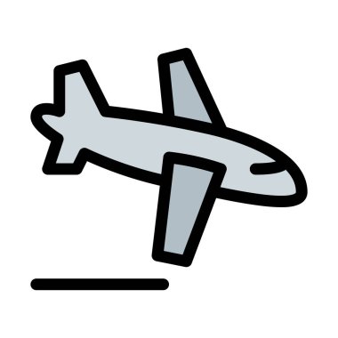 İniş uçak ya da uçuş, basit simgesi