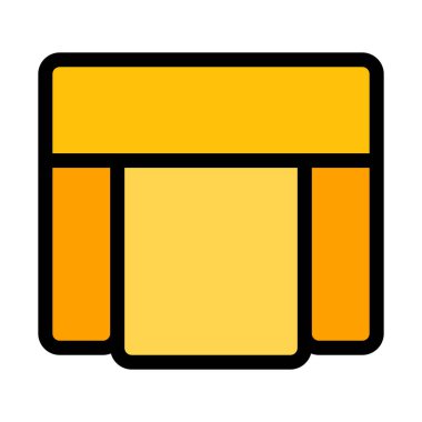 RECLINER, basit beyaz simgesine