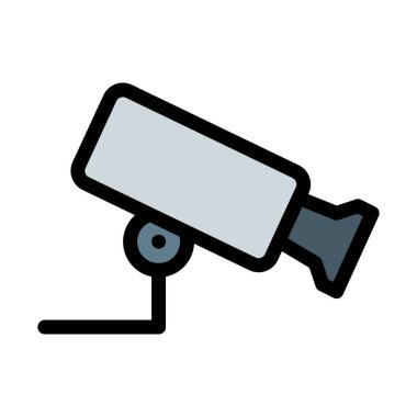 Teleskopik güvenlik kamerası, basit soyut vektör çizim 